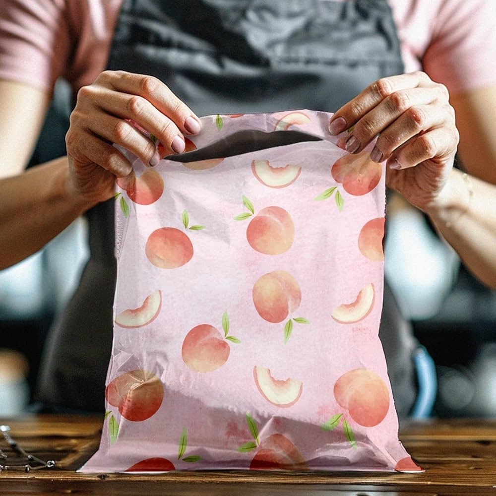 🍑10x13 (10 pack) Peaches Designer Poly Mailers🍑